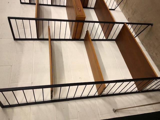 Large installation of mid century teak and metal Ladderax, consisting of five bays and various - Image 3 of 25