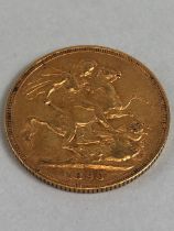 Victorian Gold Full Sovereign (Old Head Victoria) dated 1890