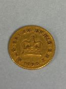 Gold coin 1/3 Guinea dated1798: George III Head and Crown to reverse