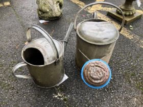 Two garden watering cans