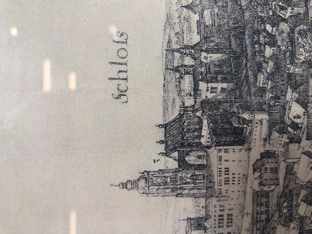 Pictures, a reproduction copper plate etching print being a panoramic picture of PRAGA, in a - Image 6 of 10