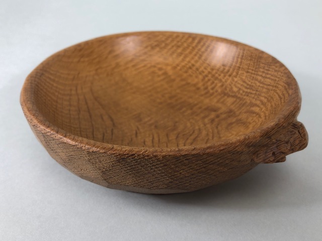 Robert 'Mouseman' Thompson (Kilburn), a Mouseman Oak Nut Bowl with carved mouse signature, approx - Image 2 of 8