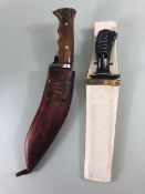 Military interest, Early issue British Bayonet for the SA80 in parade scabbard, and a modern Kukri