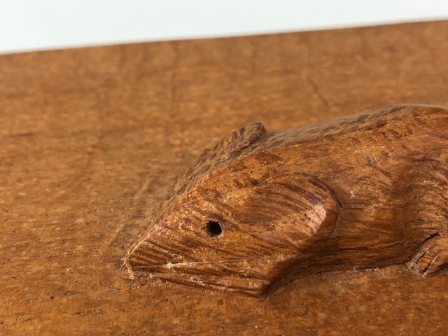 Robert Mouseman Thompson (Kilburn), an Oak Trinket Box and Cover, of rectangular form, the cover - Image 3 of 11