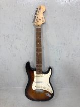 Squier by Fender Affinity Series Strat electric guitar, sunburst finish