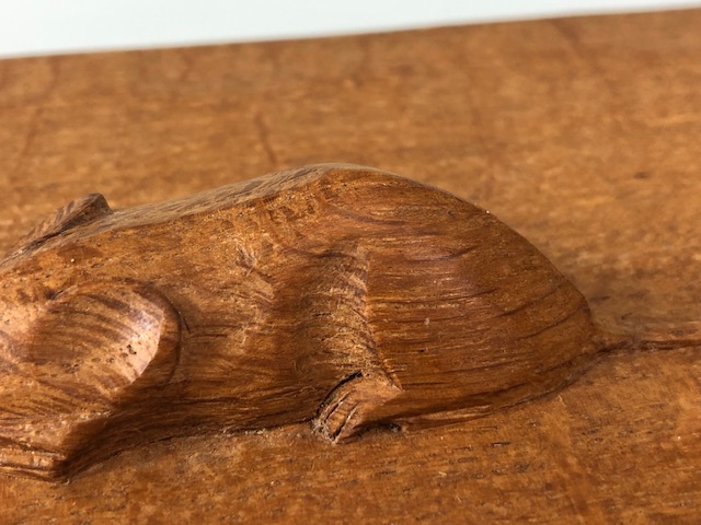 Robert Mouseman Thompson (Kilburn), an Oak Trinket Box and Cover, of rectangular form, the cover - Image 4 of 11