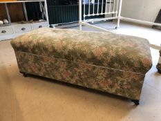 Large upholstered ottoman, approx 145cm x 62cm x 57cm