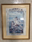 Advertising interest, Rimmel's Perfumery advert in the earlier Victorian style in a modern frame