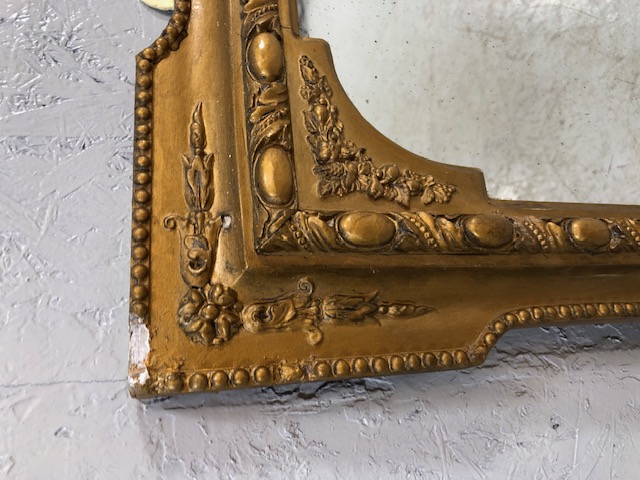 Gold gilt over mantle mirror with plank back and original glass approx 101cm x 65cm - Image 2 of 8