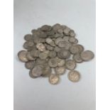 Collection of coins to include shillings, full silver, half silver, Crowns etc