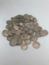 Collection of coins to include shillings, full silver, half silver, Crowns etc