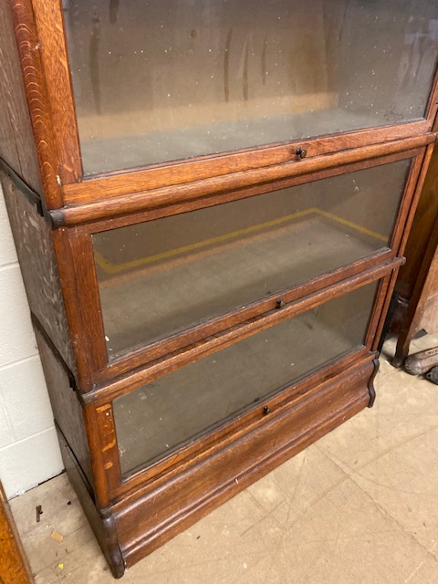 Vintage Globe Wernicke sectional bookcase, with six glass-fronted shelves, approx 87cm x 29cm ( - Image 6 of 13