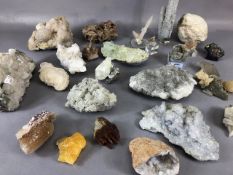 Geology, crystal interest, a collection of larger display crystal specimens inc calcites,