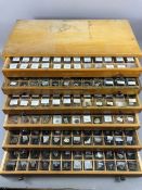 Geology/ fossil interest, a six draw table top chest containing an outstanding collection of mineral