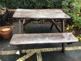 Wooden garden picnic table