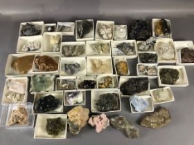 Geology, crystal, mineral, interest, a collection of larger, calcite ,fluorite etc specimens from