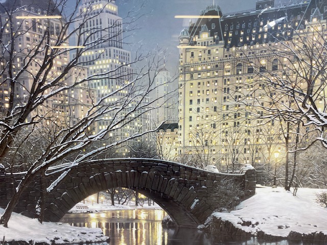Decorators Interest, Modern framed Artko Ltd print Twilight in Central Park by Rod Chase , - Image 2 of 6