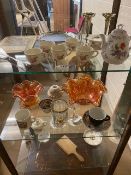 Miscellaneous collectors items , to include vintage china, carnival glass, silver plate , coronation