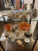 Miscellaneous collectors items , to include vintage china, carnival glass, silver plate , coronation