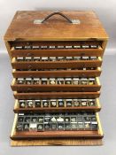 Geology / Fossil interest, portable 8 drawer chest containing an outstanding collection of