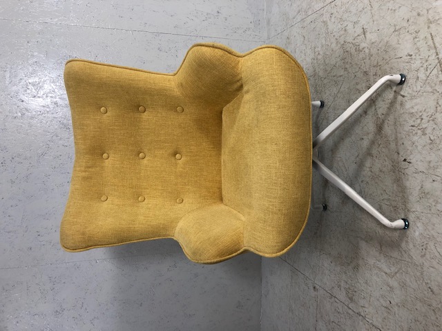 Mid century style button back armchair