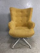 Mid century style button back armchair