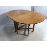 Mid century teak drop leaf dining table