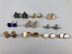 Ten pairs of vintage cufflinks