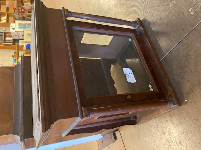 Vintage long case clock wooden case and hood without movement ideal for a restoration project, - Image 6 of 10