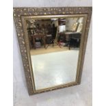 Bevel-edged gilt framed mirror, approx 80cm x 111cm