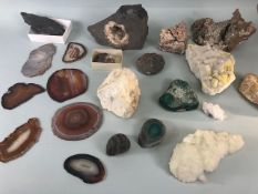 Geological, Crystal, mineral interest, Quantity of display specimens to include Calcites agates,