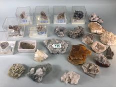 Geology, Crystal Mineral interest, collection of specimens calcite Fluorites etc some from
