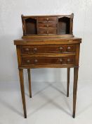 Antique / Vintage furniture, reproduction 19th Century style secretaire writing desk, 2 drawer