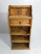 Pine furniture, narrow South American style book case, 3 shelves with a single inset drawer, made in