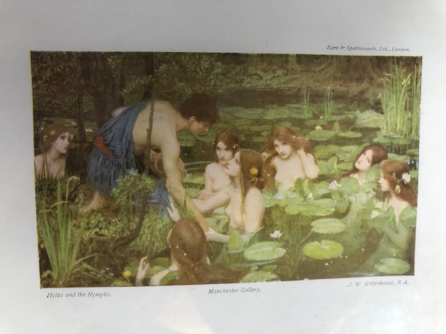 Collection of small Antique prints depicting famous Pre Raphaelite paintings held in Art galleries , - Image 6 of 6