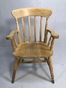 Modern furniture , traditional Windsor style farmhouse arm chair with seat pad