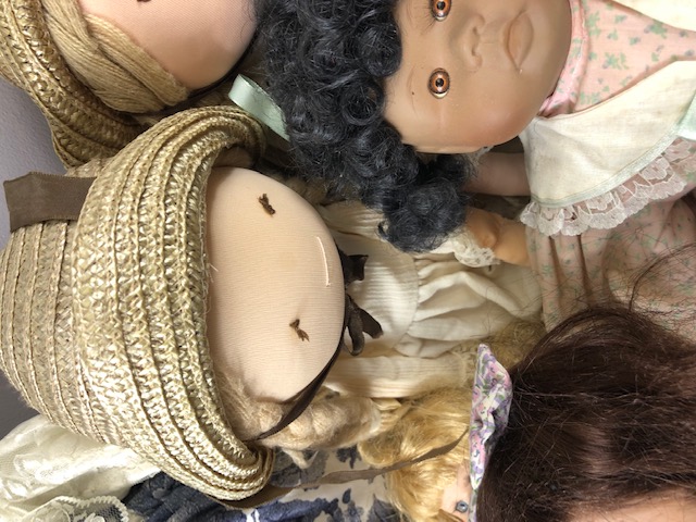 Dolls, collection of vintage dolls in various costumes mostly with bisque heads ranging in size from - Image 13 of 15