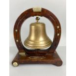 Horse Racing interest, an interesting early 20th century dinner bell in the style of a jockey club