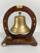 Horse Racing interest, an interesting early 20th century dinner bell in the style of a jockey club