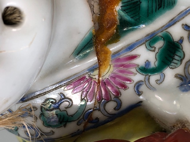 Antique Chinese ceramics, being a trio of large 19th century Famille Rose Immortals, Luk Sau Fuk. - Image 59 of 81