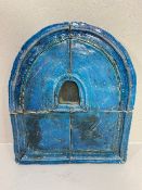 Decorators interest, Vintage ceramic blue glazed sectional Indian style devotional alcove set with a