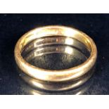22ct Gold Ring size approx 'P' and total weight approx 4g
