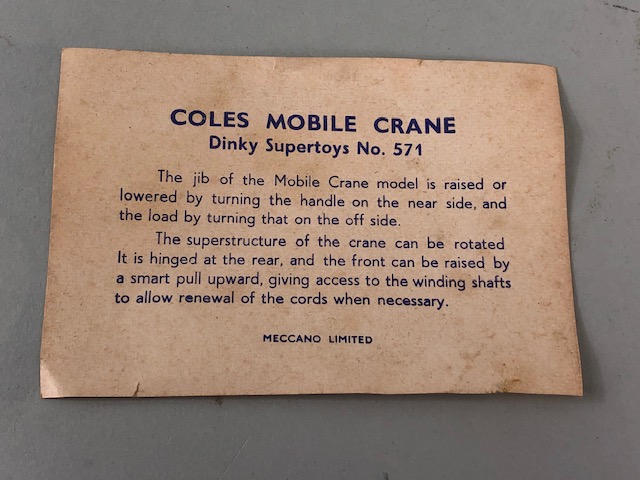 Dinky super toys 571 Coles Mobile Crane in original box - Image 6 of 8