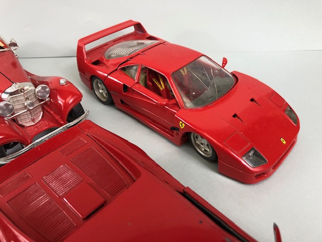 Collection of Burago and Polistil 1:16 / 1:18 scale collectable cars to include Ferrari, Jaguar - Image 4 of 9