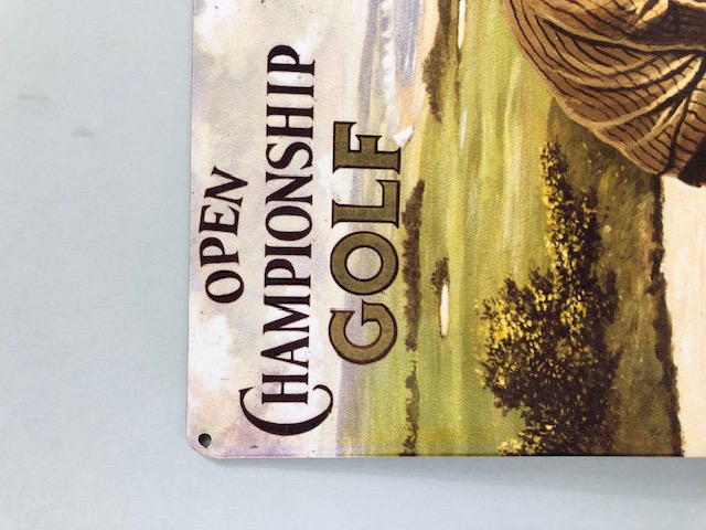 Enamel style vintage sign advertising interest for the "Open Championship Golf" size approx 40 x - Image 3 of 4