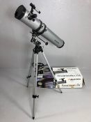 Telescope, stargazer Celestron powerseeker 114mm reflector telescope with box