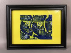 Sir Grayson Perry RA, "Gentrification" Cloth, Framed fabric print (print 14 x 19cm)