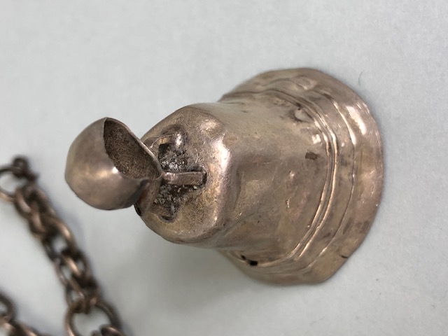 Collection of curios to include a silver hallmarked Albert and chain, railway interest whistles, - Image 6 of 9