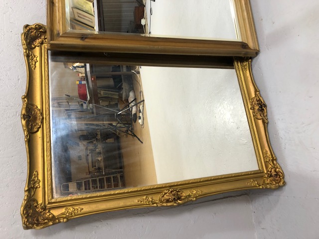 Wall Mirrors 3 modern wall mirrors 2 in decorative gilt finish frames approximately 79 x 54 and 33 x - Image 2 of 7