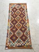 Chobi Kilim runner, approx 141cm x 60cm